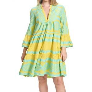 NEW PEARL AND CAVIAR hydra zakar short dress in multi